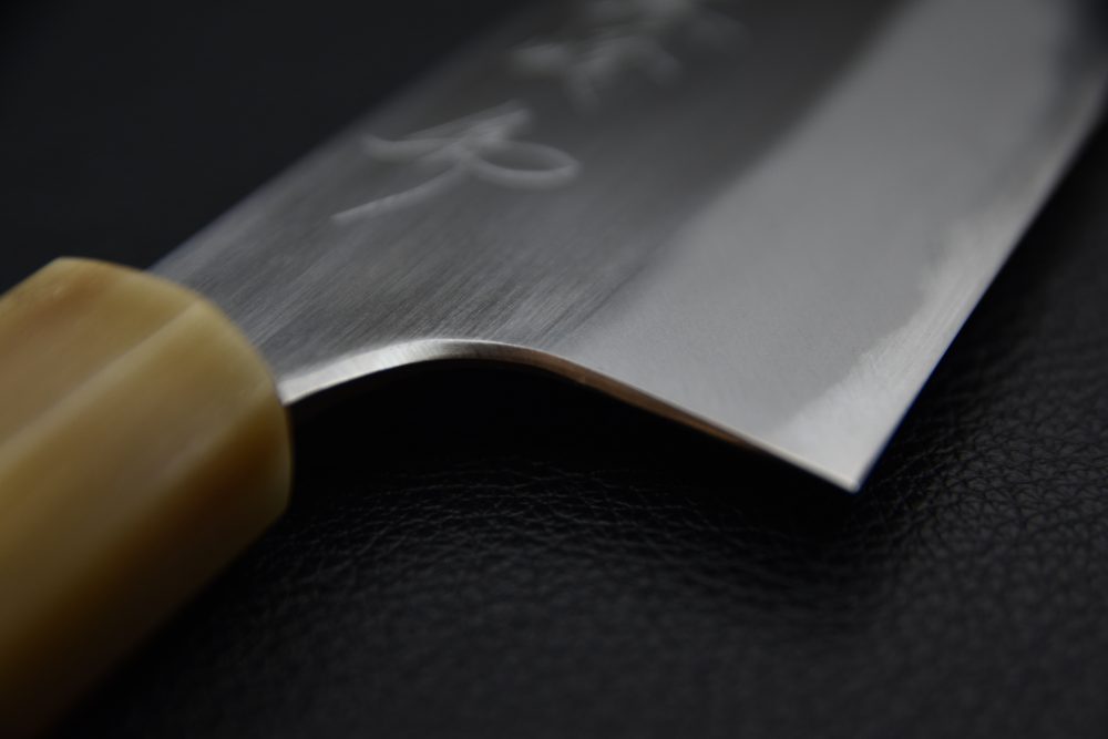 Mazaki Hamono Shirogami #2 Migaki Gyuto 210mm Ebony
