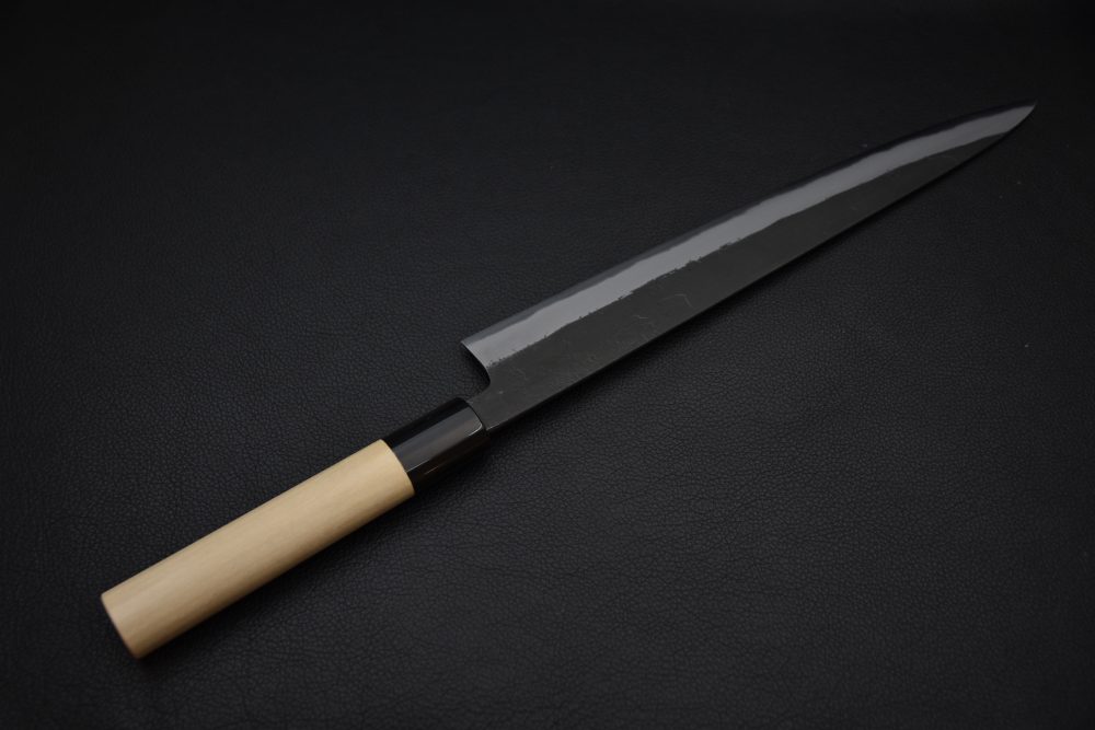Mutsumi Hinoura Kurouchi Shirogami #2 Sujihiki 270mm Ho