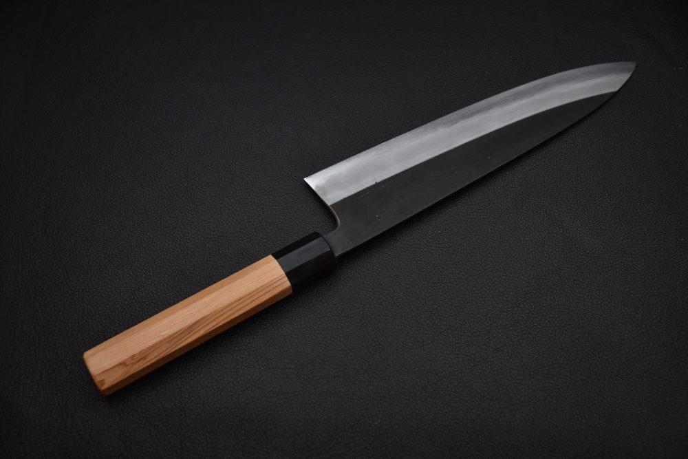 Hitohira Tanaka Kyuzo Aogami #1 Kurouchi Gyuto 240mm Yakusugi (Extra Haut)