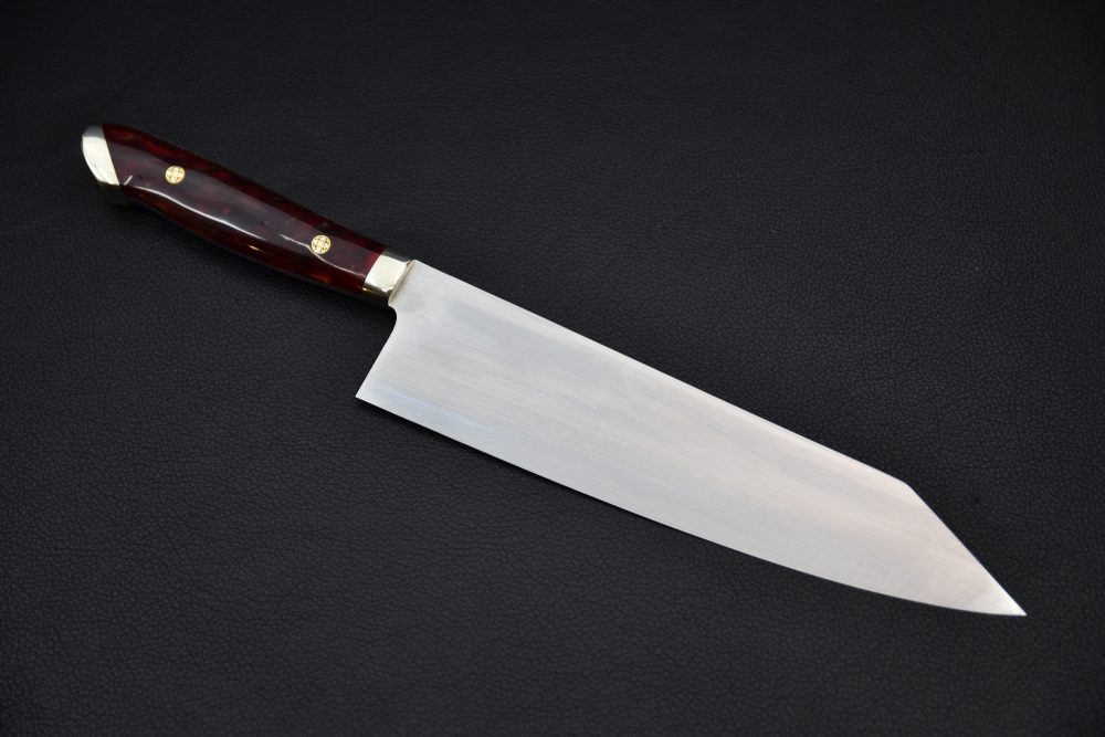 Togashi Hamono Mizu Honyaki Kiritsuke Gyuto 210mm Fire red