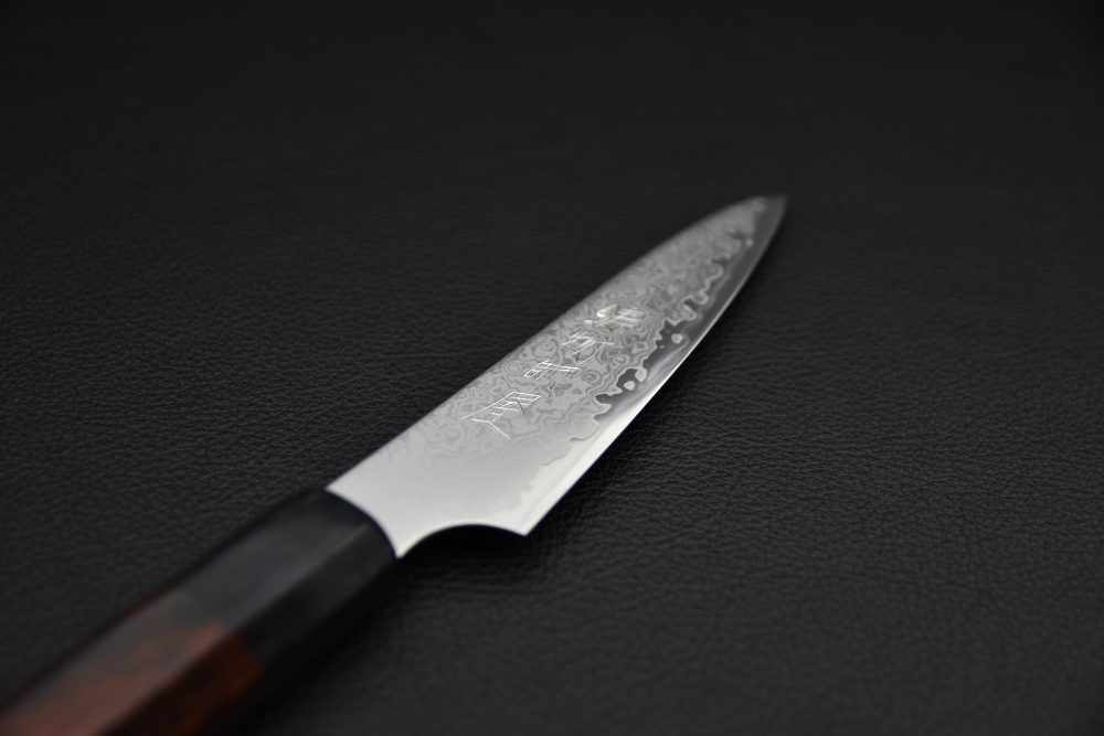 Hitohira Imojiya TH Damascus Petty 120mm Pakka Red
