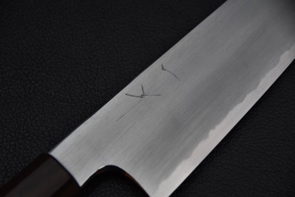 Hitohira Gorobei Rikichi Aogami #2 Kasumi Gyuto 210mm Cerisier