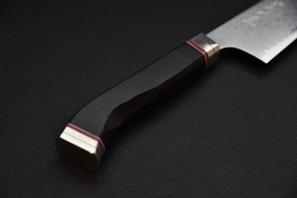 Hitohira Imojiya TH Damascus Santoku 180mm Ébène Fusion