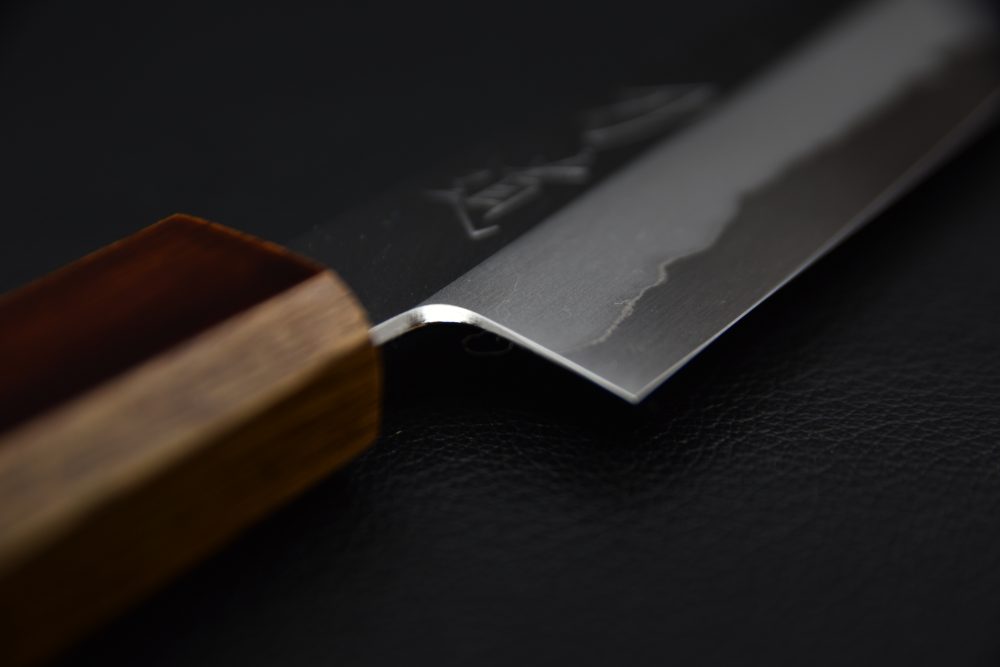 Hado Junpaku Shirogami #1 Stainless Clad Petty 150mm Chêne Laqué