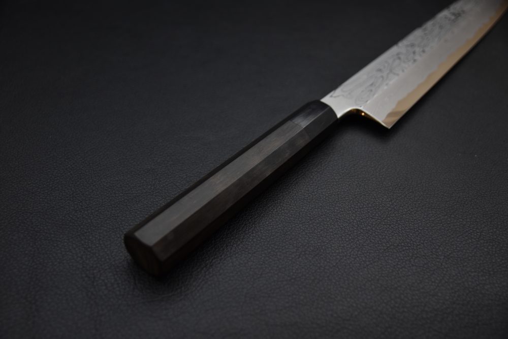 Hitohira Kikuchiyo Mosuke Enmon Shirogami #1 Kiritsuke 270mm Ebony Taihei