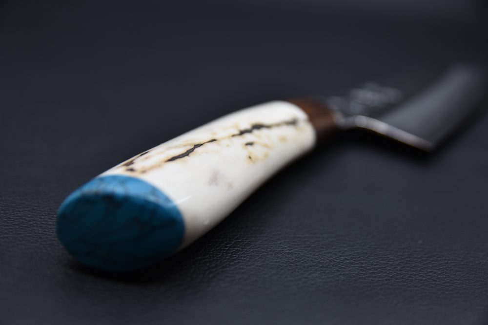 Nakagawa Uchi Hamono Ginsan Migaki Bunka 170mm Stag Horn