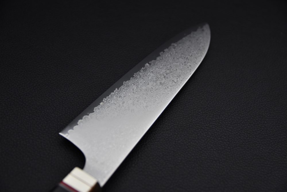 Hitohira Imojiya TH Damascus Santoku 180mm Ébène Fusion