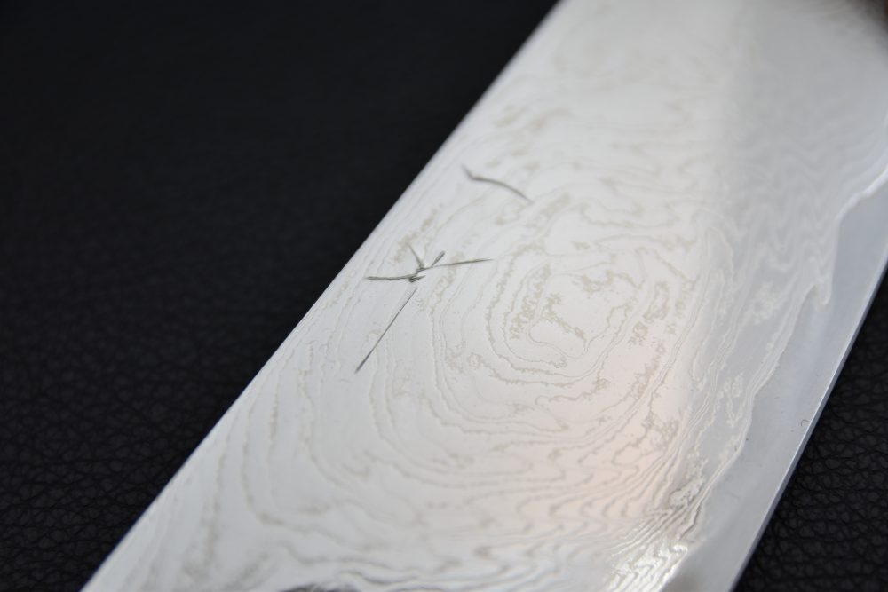 Hitohira Futana Nickel Damascus Gyuto 240mm Tagayasan