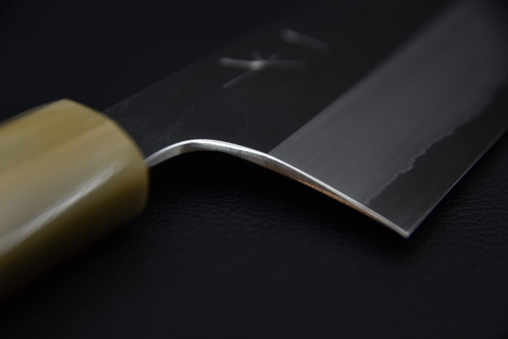 Hitohira Togashi Shirogami #1 Stainless Clad Migaki Bunka 180mm Ziricote