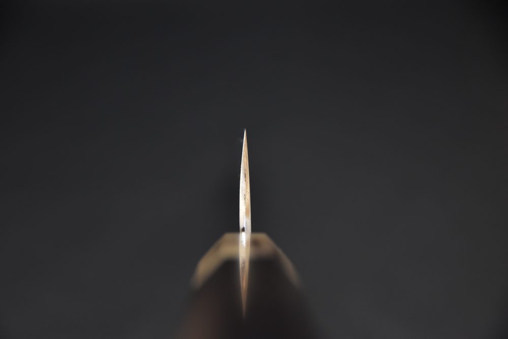 Hitohira Togashi Shirogami #1 Stainless Clad Kasumi Sujihiki 240mm Ébène