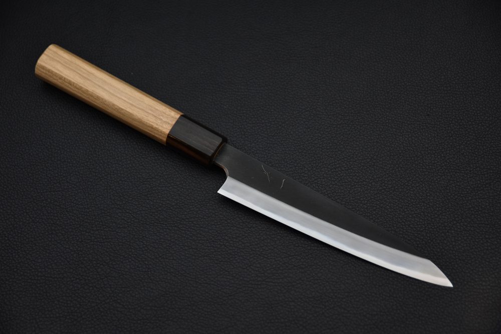 Hitohira Kikuchiyo Kyuzo Shirogami #2 Kurouchi Petty 150mm Cerisier