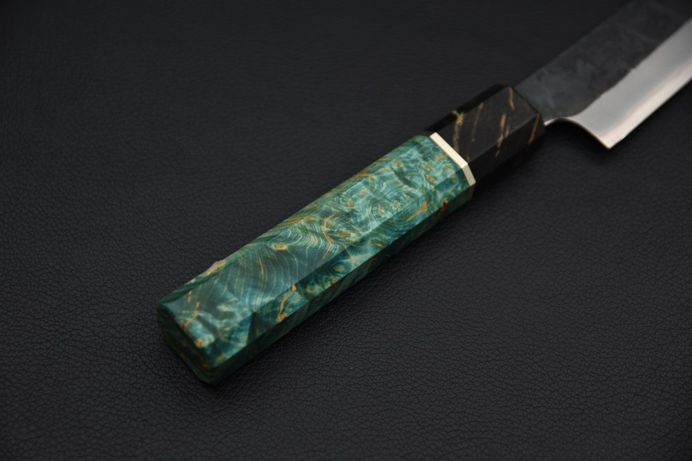 Yoshida Hamono HAP 40 Kiritsuke Petty 135mm Kurouchi Loupe D'érable (Vert)
