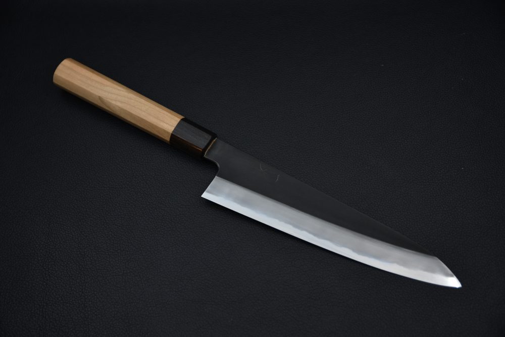 Hitohira Kikuchiyo Kyuzo Shirogami #2 Kurouchi Gyuto 210mm Cerisier