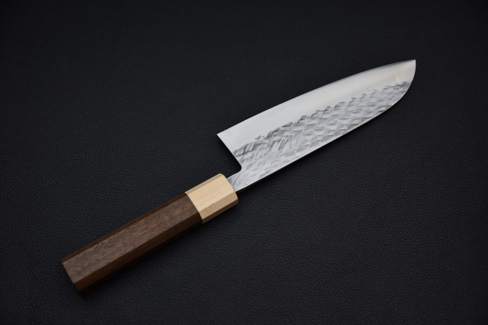 Hitohira TD SLD Tsuchime Santoku 165mm Walnut