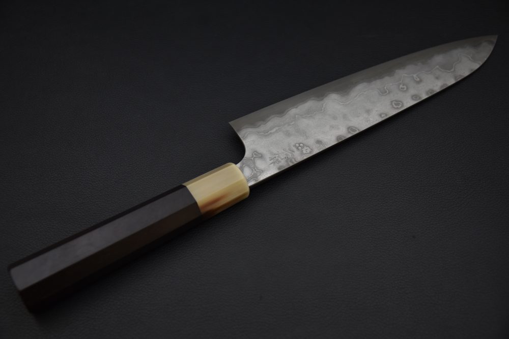 Nigara Hamono Aogami #2 Damascus 240mm Gyuto Ébène #4