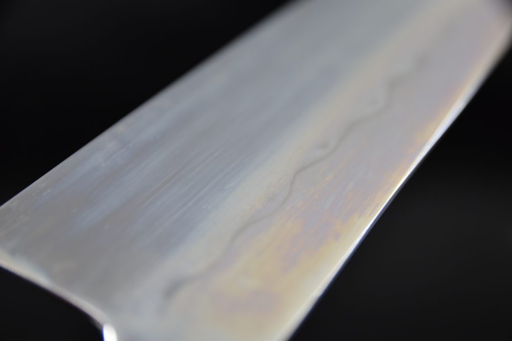 Takada no Hamono Mizu Honyaki Shirogami #2 Kiritsuke Gyuto 180mm Ébène