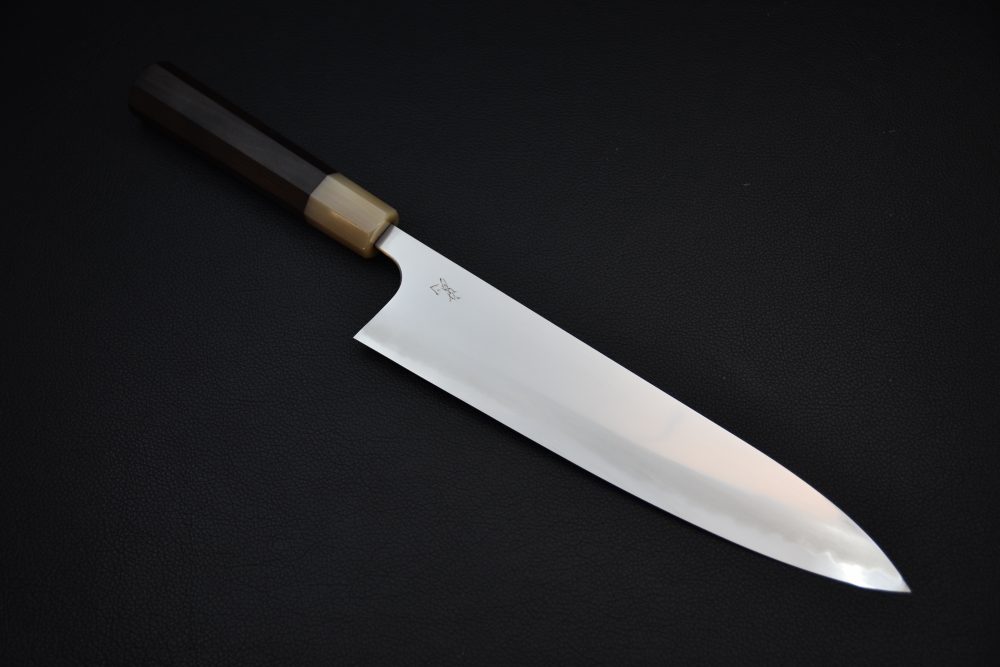 Yoshihiro Yauji Aogami #2 Migaki Gyuto 240mm Ebony
