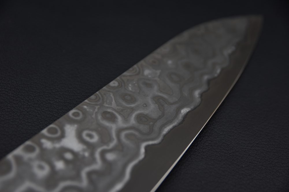 Nigara Hamono Aogami #2 Damascus 210mm Gyuto Ébène #2