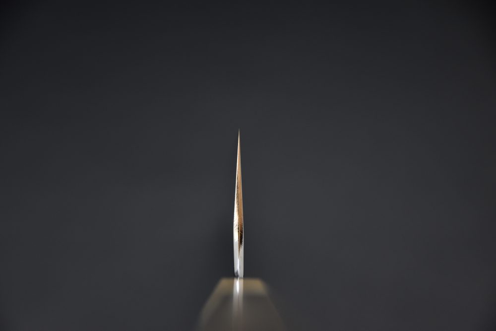 Hitohira Togashi Shirogami #1 Stainless Clad Kiritsuke Gyuto 240mm Taihei Ebony