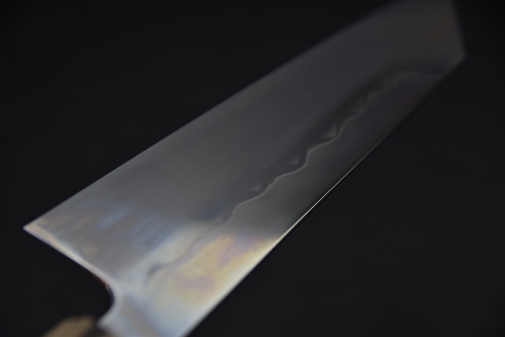 Takada no Hamono Mizu Honyaki Shirogami #2 Kiritsuke Gyuto 180mm Ébène