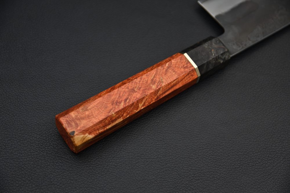 Yoshida Hamono HAP 40 Nakiri 165mm Kurouchi Loupe D'érable (Rouge)