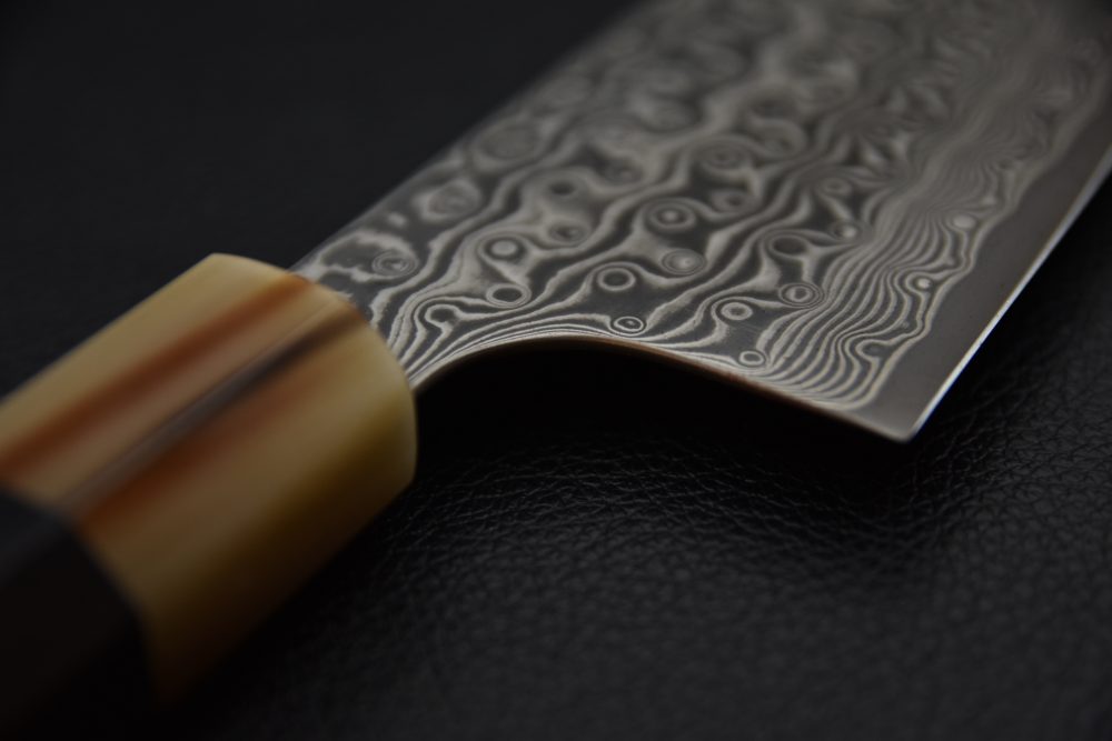 Nigara Hamono SG2 Anmon Damascus Kiritsuke Gyuto 240mm Ebony