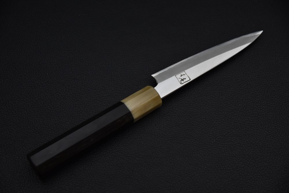 Hitohira Tanaka Kyuzo Aogami #1 Migaki Petty 120mm Taihei Ébène
