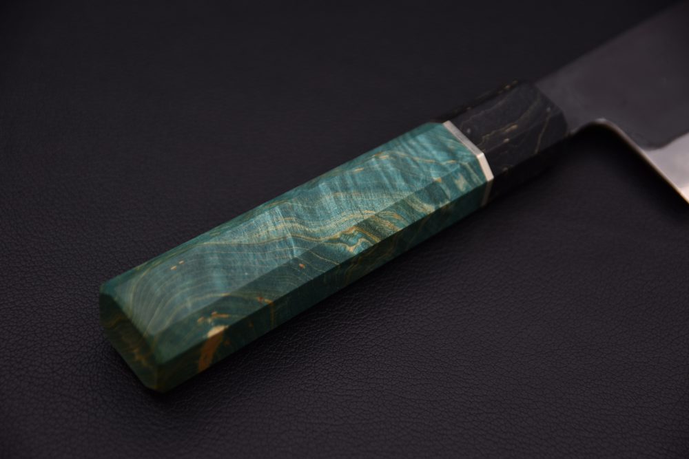 Yoshida Hamono HAP 40 Nakiri 165mm Kurouchi Loupe D'érable (Vert)