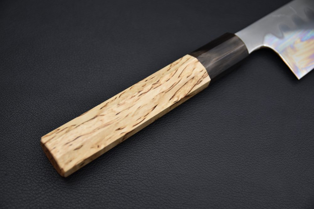 Hitohira Togashi Yohei White #1 Mizu Honyaki Kiritsuke Gyuto 240mm Taihei Masur Birch #024