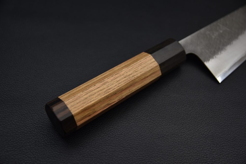 Yoshikane Hamono Shirogami #2 Stainless Clad Tsuchime Bunka 165mm