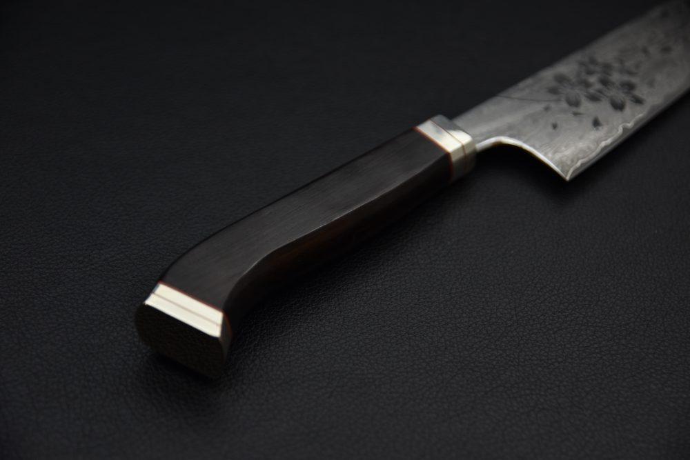 Hitohira Uki Sakura Damascus Gyuto 240mm Ébène Fusion