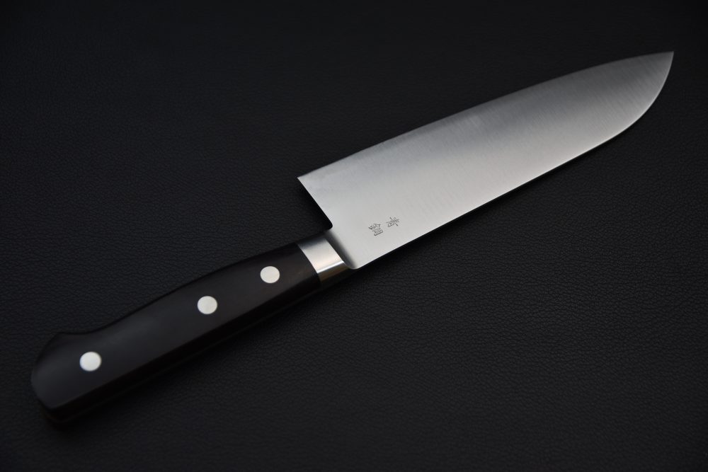 Hitohira Imojiya Aogami #2 Santoku 165mm Pakka