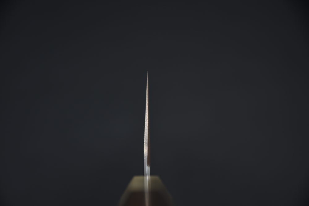 Hitohira Togashi Shirogami #1 Stainless Clad Migaki Bunka 180mm Ziricote