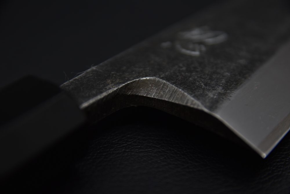 Hatsukokoro Shirasagi Kurouchi Aogami #2 Tsuchime Deba 180mm Wenge