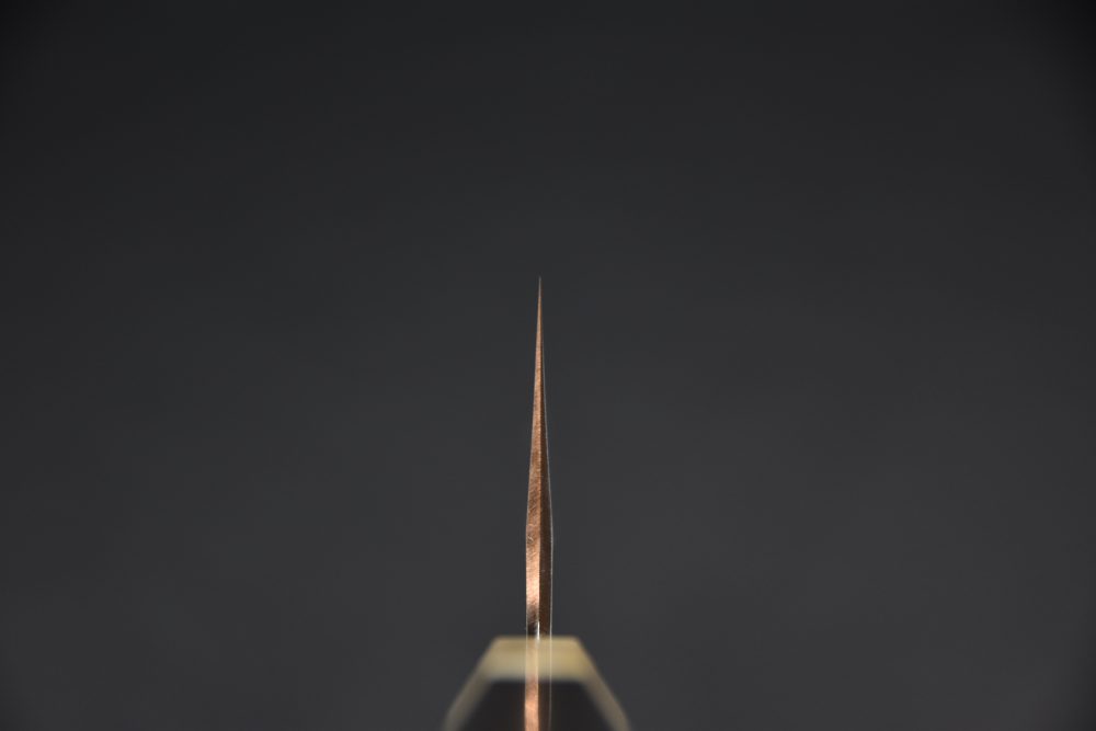 Hitohira Tanaka Kyuzo Aogami #1 Migaki Kiritsuke Gyuto 240mm Taihei Ébène (Extra Height)