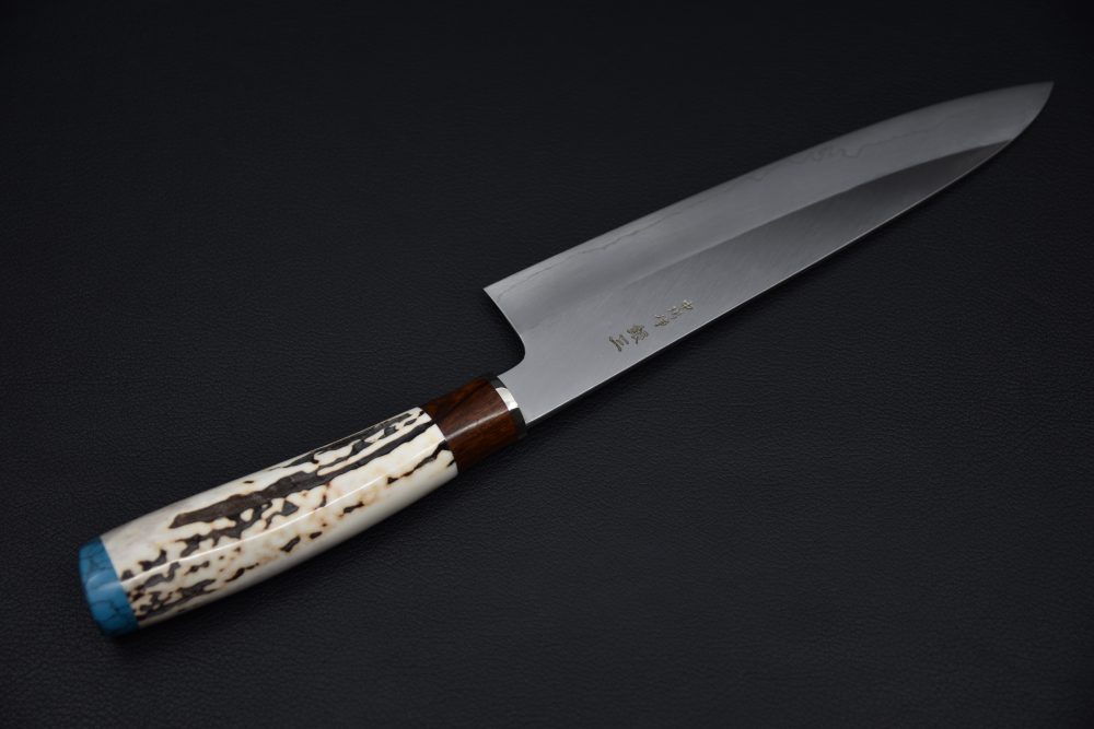 Nakagawa Uchi Hamono Ginsan Migaki Gyuto 210mm Stag Horn