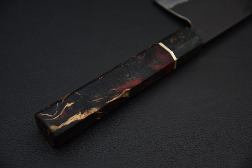 Yoshida Hamono HAP 40 Gyuto 240mm Kurouchi Loupe D'érable (Noir)