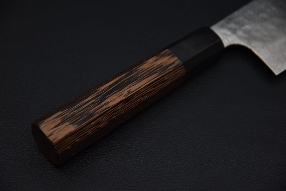 Hatsukokoro Ginyo Ginsan Tsuchime Damascus Nakiri 170mm Wenge