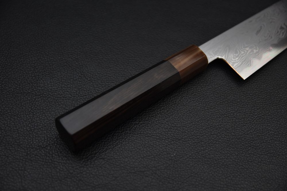 Nakagawa Uchihamono Aogami #1 Suminagashi Bunka 180mm Ébène