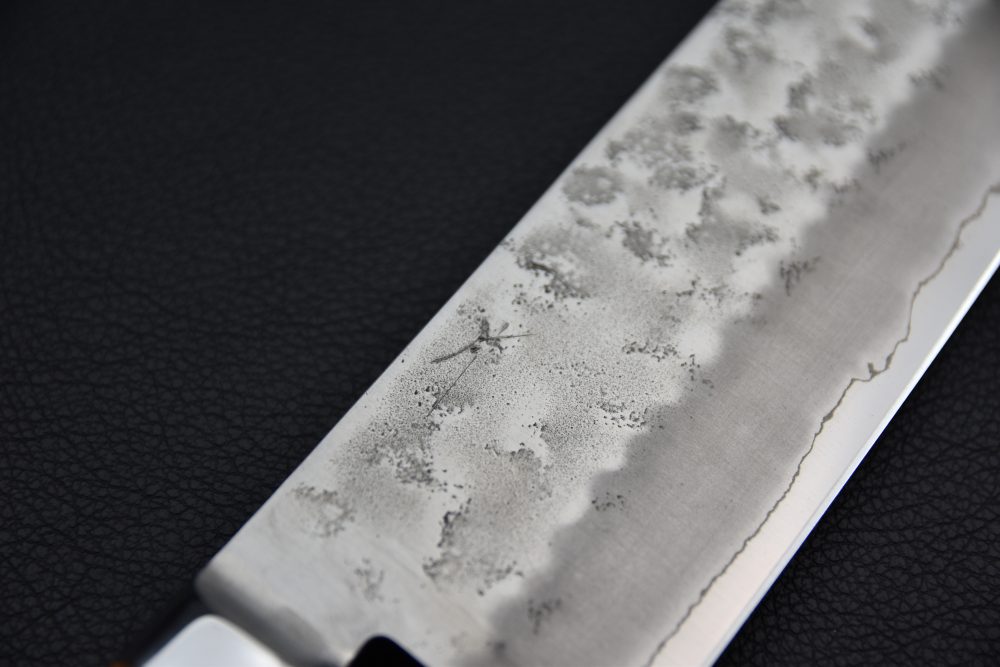 Quebec X Japan Ginsan Nashiji Nakiri 165mm Maple Burl