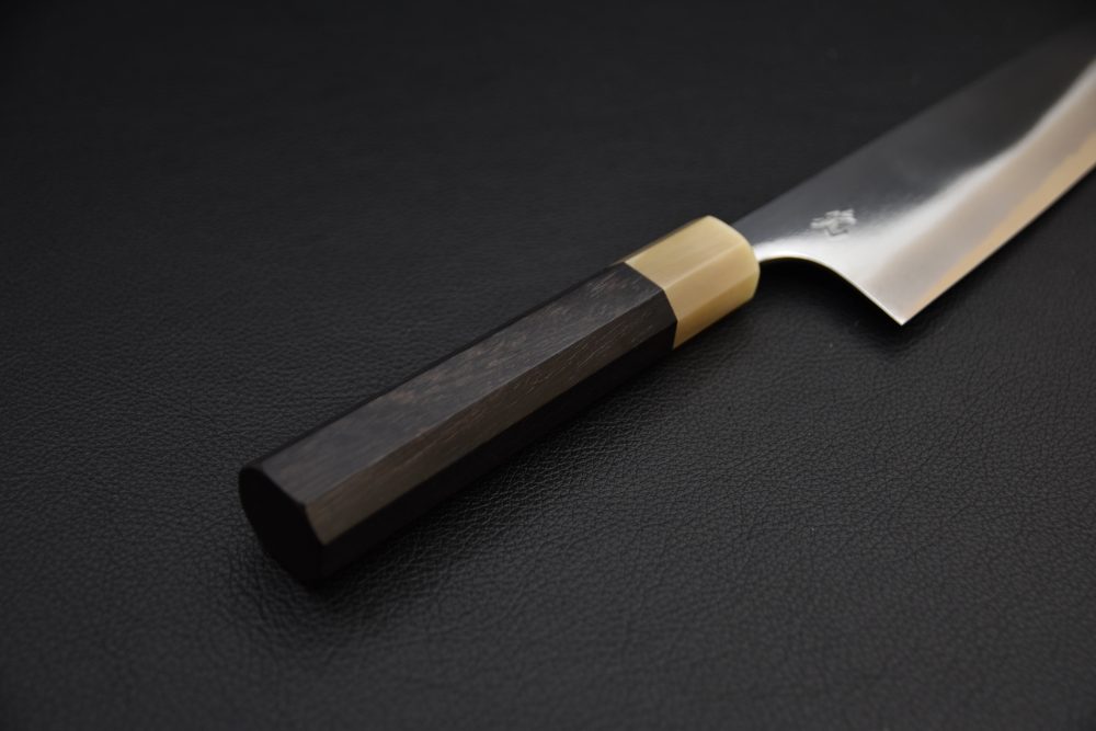 Yoshihiro Yauji Aogami #2 Migaki Kiritsuke 210mm Ébène