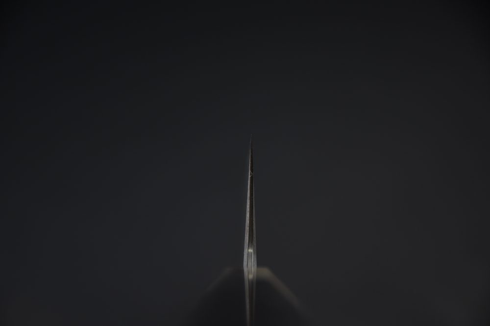 Nakagawa Uchihamono Aogami #1 Kurozome Suminagshi Gyuto 240mm Ebony