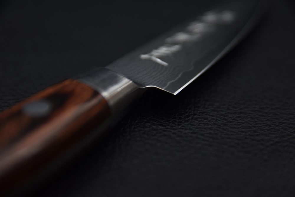 Hitohira Imojiya ST Damascus Office 80mm Imitation d'acajou