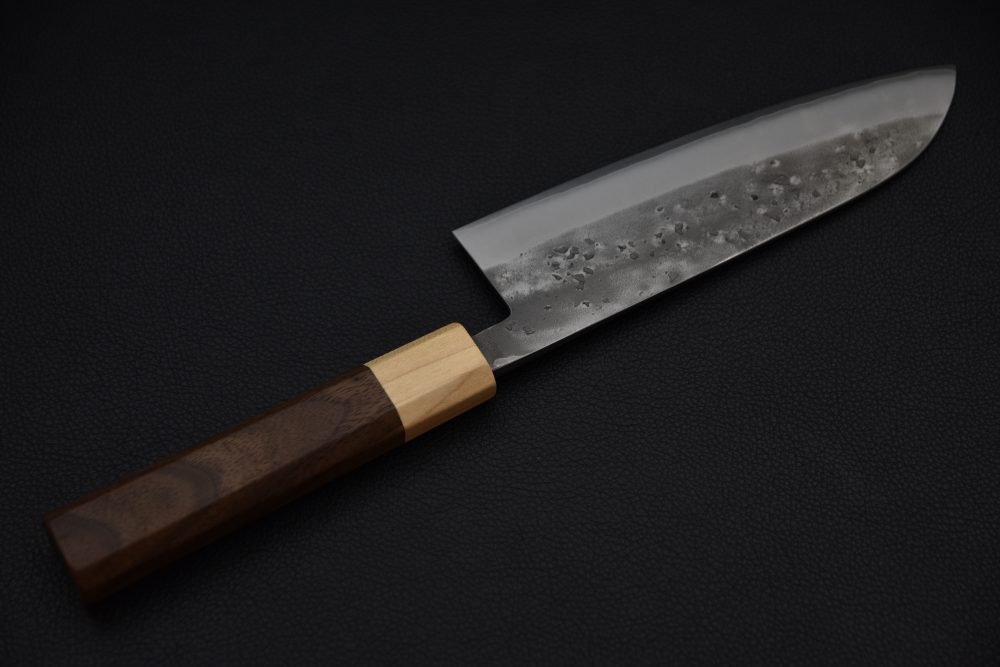 Hitohira TD SLD Nashiji Santoku 165mm Noyer