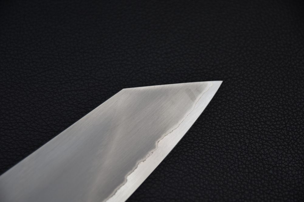 Hitohira Togashi Shirogami #1 Stainless Clad Kasumi Kiritsuke Gyuto 240mm Ebony