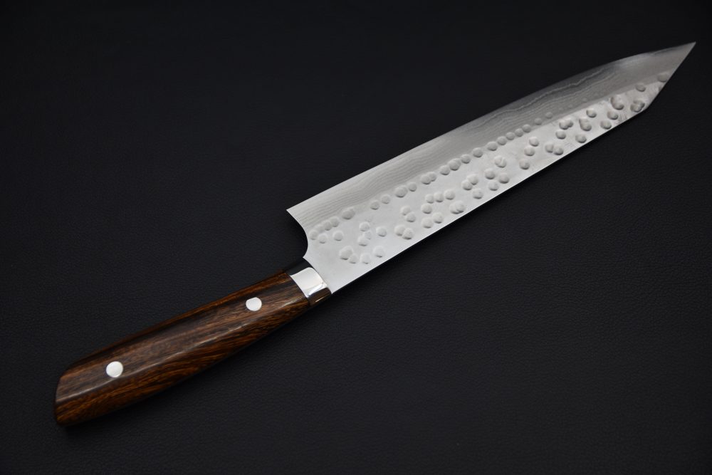 Saji Hamono SRS13 Tsuchime Damascus Kiritsuke Gyuto 240mm Ironwood