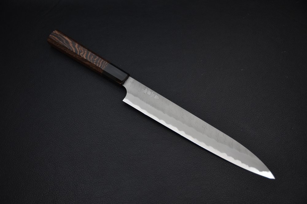 Nigara Hamono Aogami Super Migaki Tsuchime Sujihiki 240mm Tagayasan