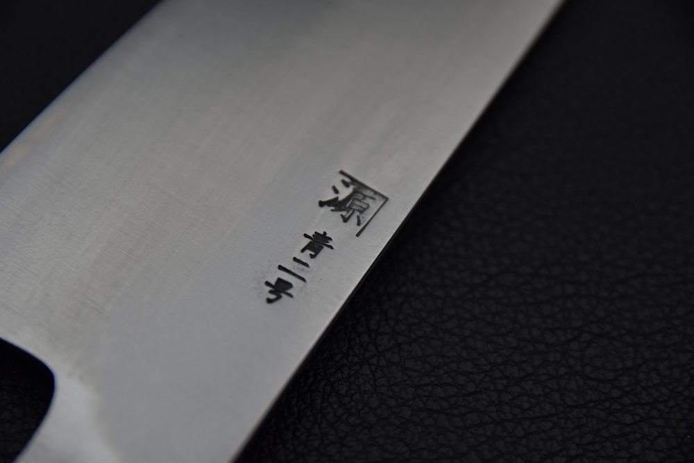 Tanaka Shigeki Aogami #2 Stainless Clad Santoku 180mm Tagayasan