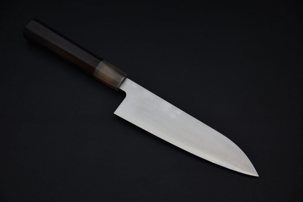 Hitohira AH Shirogami #2 Santoku 165mm Ébène
