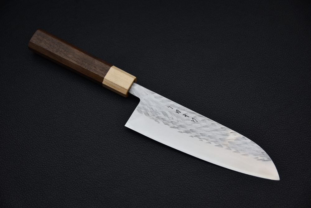 Hitohira TD SLD Tsuchime Santoku 165mm Walnut